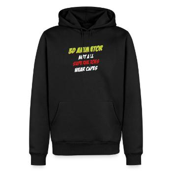 3d-animator Nicht Alle Superhelden Tragen - Männer Premium Bio Hoodie - Schwarz - Vorne - Nico (187cm)