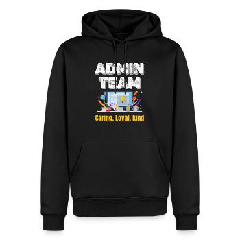 admin team Attentionné Loyal Amical Drôle - Sweat à capuche Premium bio Homme - noir - Devant - Nico (187cm)