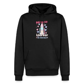 L&D-Krankenschwester Wundertäterin in Kitteln - Männer Premium Bio Hoodie - Schwarz - Vorne - Nico (187cm)