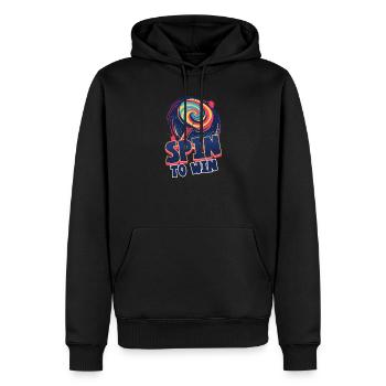 Ping Pong Spin zum Gewinnen - Männer Premium Bio Hoodie - Schwarz - Vorne - Nico (187cm)