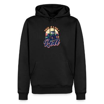 Farmer, so rolle ich - Männer Premium Bio Hoodie - Schwarz - Vorne - Nico (187cm)