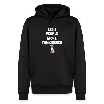 Weniger Menschen Mehr Tonkinesen Ragdoll-fell - Männer Premium Bio Hoodie - Schwarz - Vorne - Nico (187cm)