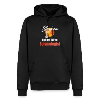 Geschüttelter, Aber Nicht Gerührter Seismologe - Männer Premium Bio Hoodie - Schwarz - Vorne - Nico (187cm)
