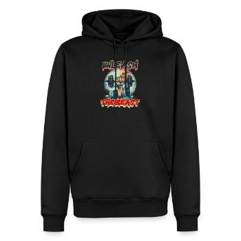 Pre Workout Entfessle das Biest - Männer Premium Bio Hoodie - Schwarz - Vorne - Nico (187cm)
