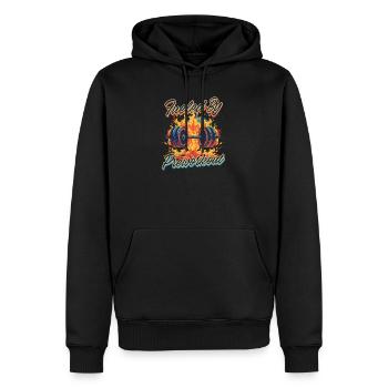 Pré-entraînement alimenté par le pré-entraînement - Sweat à capuche Premium bio Homme - noir - Devant - Nico (187cm)