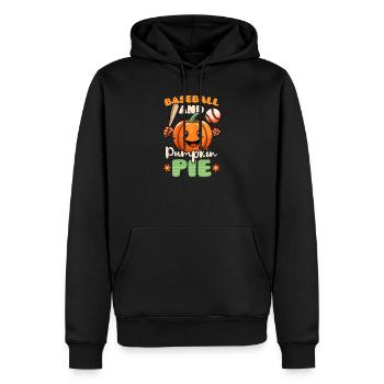 Thanksgiving Baseball, Baseball und Kürbiskuchen - Männer Premium Bio Hoodie - Schwarz - Vorne - Nico (187cm)