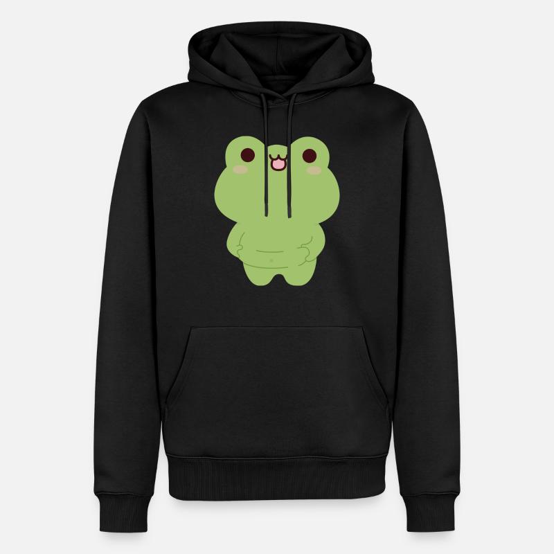Grenouille Chonky - Sweat à capuche Premium bio Homme - noir