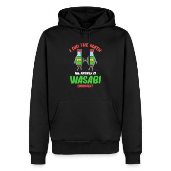 Ich Habe Es Nachgerechnet: Die Antwort Lautet - Männer Premium Bio Hoodie - Schwarz - Vorne - Nico (187cm)