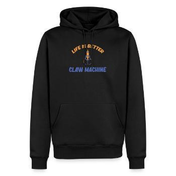 Life Is Better Claw Machine Lover Vending - Männer Premium Bio Hoodie - Schwarz - Vorne - Nico (187cm)
