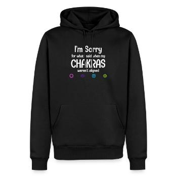 Je suis désolé pour ce que j’ai dit quand mon - Sweat à capuche Premium bio Homme - noir - Devant - Nico (187cm)