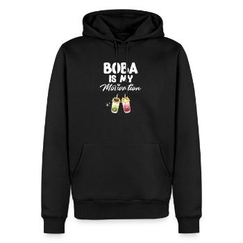 Boba Is My Motivation Bubble Japan K-pop - Men’s Premium Organic Hoodie - black - Front - Nico (187cm)