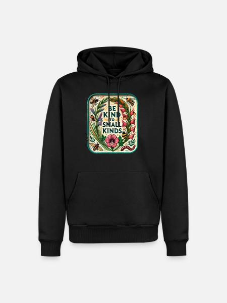 Be Kind to Small Kinds - Men’s Premium Organic Hoodie - black