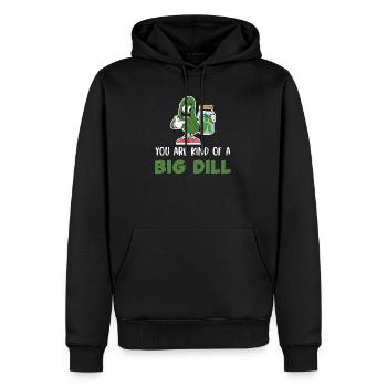 Du Bist Ein Großer Dill! Eingelegtes - Männer Premium Bio Hoodie - Schwarz - Vorne - Nico (187cm)