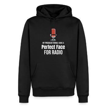 Mein Produzent Meint, Ich Hätte Das Perfekte - Männer Premium Bio Hoodie - Schwarz - Vorne - Nico (187cm)