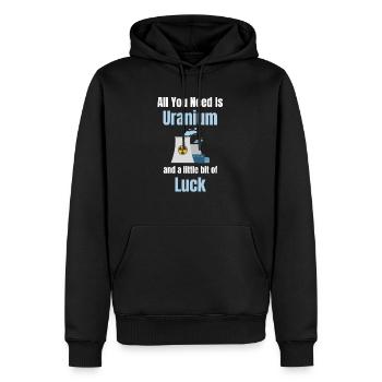 Alles, Was Sie Brauchen, Ist Uran Und Ein - Männer Premium Bio Hoodie - Schwarz - Vorne - Nico (187cm)