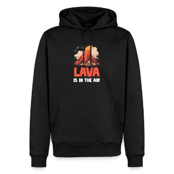 Lava Liegt In Der Luft Vulkanologe - Männer Premium Bio Hoodie - Schwarz - Vorne - Nico (187cm)
