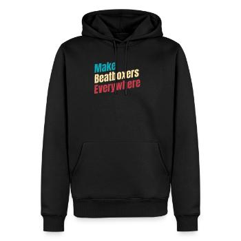 Machen Sie Überall Beatboxer, Schlagzeuger, - Männer Premium Bio Hoodie - Schwarz - Vorne - Nico (187cm)