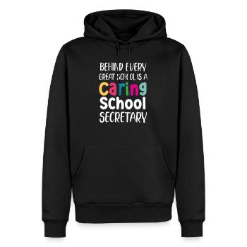 Hinter Jeder Großartigen Schule Steht Ein - Männer Premium Bio Hoodie - Schwarz - Vorne - Nico (187cm)
