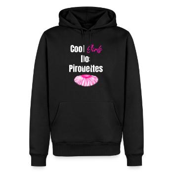 Cool Girls Do Pirouettes Ballet Girl Théâtre - Sweat à capuche Premium bio Homme - noir - Devant - Nico (187cm)