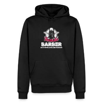 Friseurinnen Machen Es Mit Liebe Und - Männer Premium Bio Hoodie - Schwarz - Vorne - Nico (187cm)