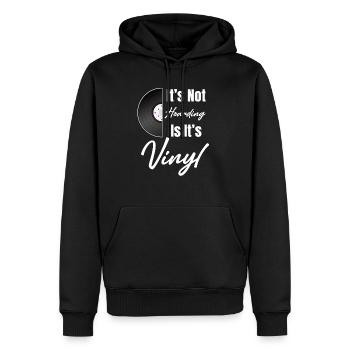 Ce n’est pas de la thésaurisation quand il s’agit de vinyle - Sweat à capuche Premium bio Homme - noir - Devant - Nico (187cm)