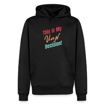 Das Ist Meine Vinyl-entscheidung! Collector - Männer Premium Bio Hoodie - Schwarz - Vorne - Nico (187cm)