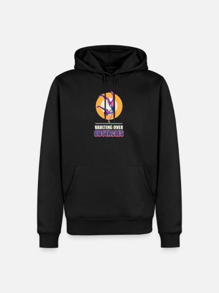 Turnen Springen über Hindernisse - Männer Premium Bio Hoodie - Schwarz