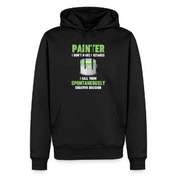Maler Ich Mache Keine Fehler Handwerklicher Lack - Männer Premium Bio Hoodie - Schwarz - Vorne - Nico (187cm)