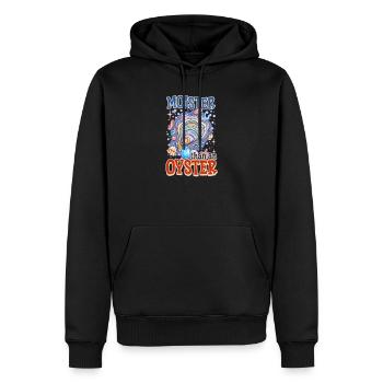 Auster feuchter als eine Auster - Männer Premium Bio Hoodie - Schwarz - Vorne - Nico (187cm)