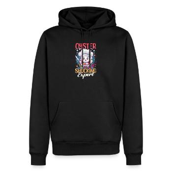 Experte für Austern-Austern-Schälen - Männer Premium Bio Hoodie - Schwarz - Vorne - Nico (187cm)