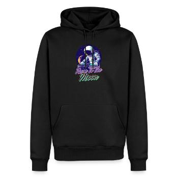 EDM Festival Rave To The Moon - Men’s Premium Organic Hoodie - black - Front - Nico (187cm)