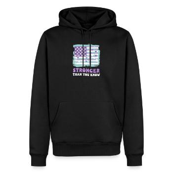 La sensibilisation au suicide est plus forte que vous ne le pensez - Sweat à capuche Premium bio Homme - noir - Devant - Nico (187cm)