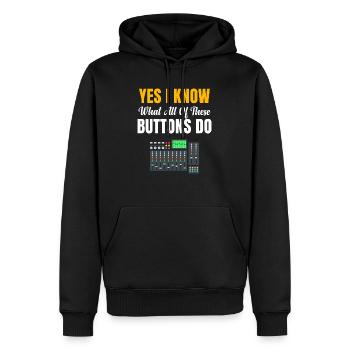 Ja, Ich Weiß, Was Alle Diese Buttins Tun. - Männer Premium Bio Hoodie - Schwarz - Vorne - Nico (187cm)