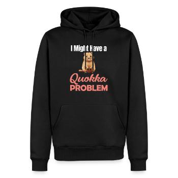 J’ai peut-être un problème de Qoukka - Sweat à capuche Premium bio Homme - noir - Devant - Nico (187cm)