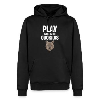 Jouez bien avec Lover Australian de Qoukka - Sweat à capuche Premium bio Homme - noir - Devant - Nico (187cm)