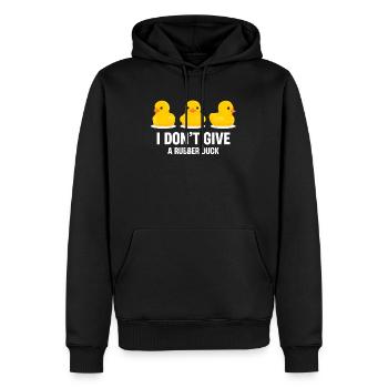 Lifeguard Funny Rubber Duck for Kids - Men’s Premium Organic Hoodie - black - Front - Nico (187cm)