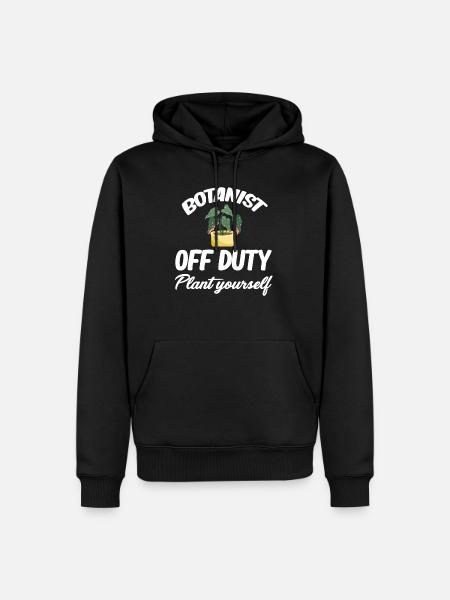 Botanist off-duty plant it yourself - Men’s Premium Organic Hoodie - black