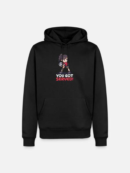 Funny Volleyball You Got Served! - Men’s Premium Organic Hoodie - black