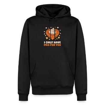 Tarte à la citrouille Je n’ai que des tartes pour vous - Sweat à capuche Premium bio Homme - noir - Devant - Nico (187cm)