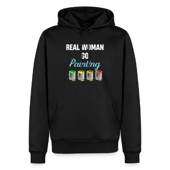 Echte Frauen Malen Malerinnen Und Illustratoren - Männer Premium Bio Hoodie - Schwarz - Vorne - Nico (187cm)