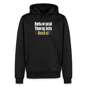 Les thérapeutes comportementaux sont géniaux ! - Sweat à capuche Premium bio Homme - noir - Devant - Nico (187cm)