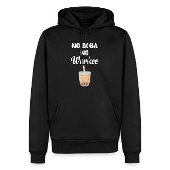 No Boba No Workee Lover Bubble Japan K-pop - Men’s Premium Organic Hoodie - black - Front - Nico (187cm)