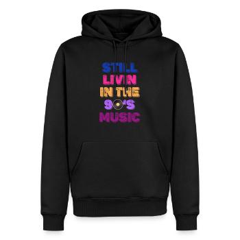 Still Livin In Den 90er Jahren Musik Boomer Age - Männer Premium Bio Hoodie - Schwarz - Vorne - Nico (187cm)