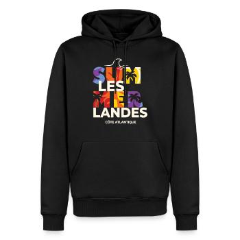 017s Summer - Sweat à capuche Premium bio Homme - noir - Devant - Nico (187cm)