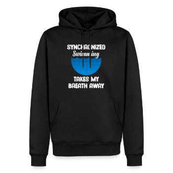 La natation synchronisée me coupe le souffle Ballerine - Sweat à capuche Premium bio Homme - noir - Devant - Nico (187cm)