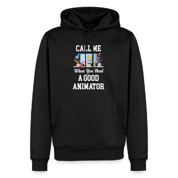 Rufen Sie Mich An, Wenn Sie Einen Guten Animator - Männer Premium Bio Hoodie - Schwarz - Vorne - Nico (187cm)
