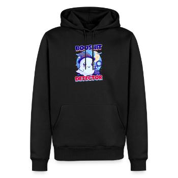 Booshit Booshit Detektor - Männer Premium Bio Hoodie - Schwarz - Vorne - Nico (187cm)
