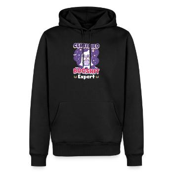 Booshit Expert certifié Booshit - Sweat à capuche Premium bio Homme - noir - Devant - Nico (187cm)