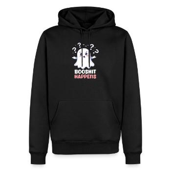 Booshit Booshit se produit - Sweat à capuche Premium bio Homme - noir - Devant - Nico (187cm)