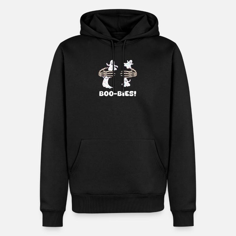 Halloween-Brüste Boo-Bies! - Männer Premium Bio Hoodie - Schwarz